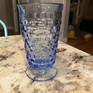 Vintage Regal Blue Indiana Whitehall Footed Glass